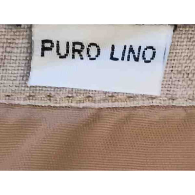 Marina Rinaldi - Gonna a trapezio in lino di colore beige - Italianfashionglam