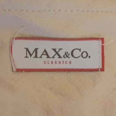Max&Co. - Gonna in lino color beige a trapezio con pieghe - Italianfashionglam