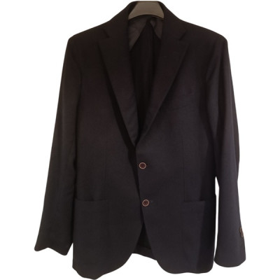 Bagnoli Sartoria Napoli - Blazer da uomo in cotone blu scuro - Italianfashionglam