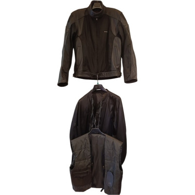 Revit - Giacca tecnica da motociclista in vera pelle nera - Italianfashionglam