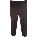 Trussardi - Pantalone da donna in lana blu scuro a gamba dritta - Italianfashionglam