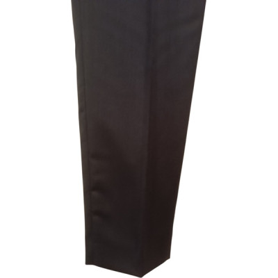 Trussardi - Pantalone da donna in lana blu scuro a gamba dritta - Italianfashionglam