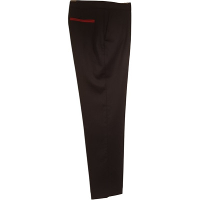 Trussardi - Pantalone da donna in lana blu scuro a gamba dritta - Italianfashionglam