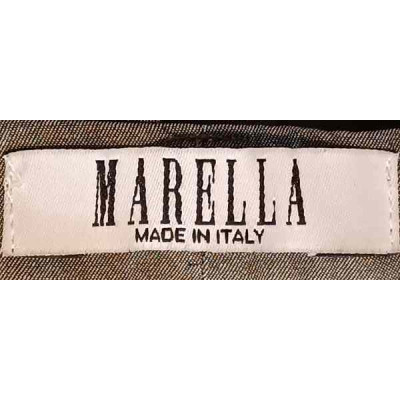 Marella- Pantalone da donna palazzo misto seta grigio - Italianfashionglam