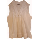 MaliParmi - Top donna in puro cotone di colore bianco  - Italianfashionglam