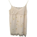 Falconeri - Top in pura seta color cipria fantasia floreale  - Italianfashionglam