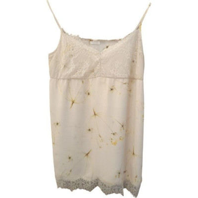 Falconeri - Top in pura seta color cipria fantasia floreale  - Italianfashionglam