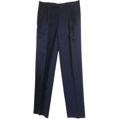 Eredi Pisanò - Pantalone dritti da uomo in puro cotone blu - Italianfashionglam