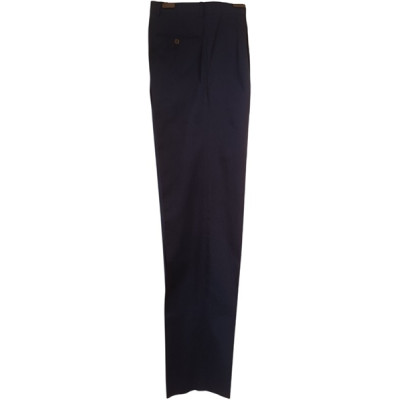 Eredi Pisanò - Pantalone dritti da uomo in puro cotone blu - Italianfashionglam