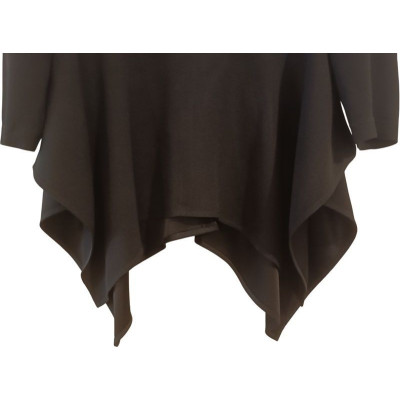 Patrizia Pepe - Blusa in acetato color nero a doppio scollo - Italianfashionglam