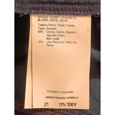 Marina Rinaldi - Blazer da donna in lino color blue jeans - Italianfashionglam