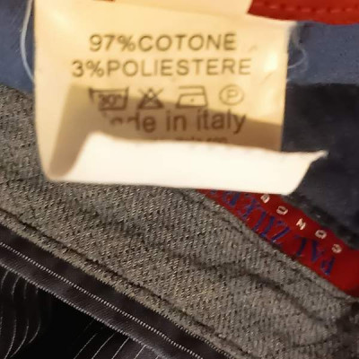 Pal Zileri - Pantalone da uomo in misto di cotone color blu in gessato grigio - Italianfashionglam