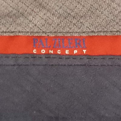 Pal Zileri - Pantalone da uomo in misto di cotone color blu in gessato grigio - Italianfashionglam