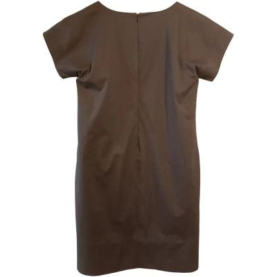 Peserico. Abito tubino estivo in cotone verde militare - Italianfashionglam