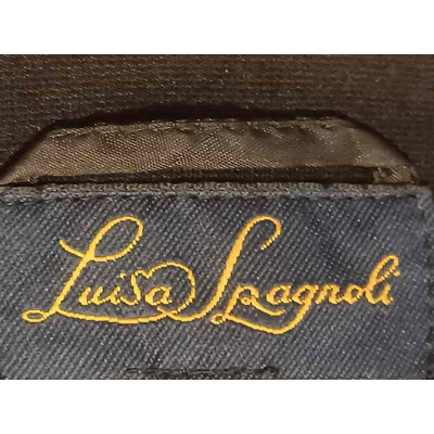 Luisa Spagnoli - Giacca da donna in viscosa nera doppiopetto - Italianfashionglam