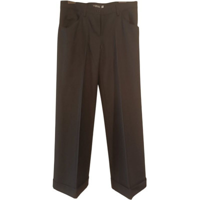 Aspesi - Pantalone da donna in lana colore nero palazzo - Italianfashionglam