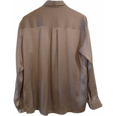 Falconeri - Camicia da donna in seta rigata bianco grigio - Italianfashionglam