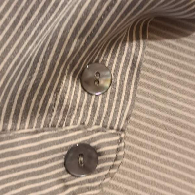 Falconeri - Camicia da donna in seta rigata bianco grigio - Italianfashionglam