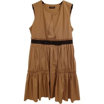 Twinset - Dress estivo in cotone stretch colore cammello - Italianfashionglam