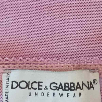 Dolce&Gabbana - Maglietta underwear in poliestere rosa - Italianfashionglam