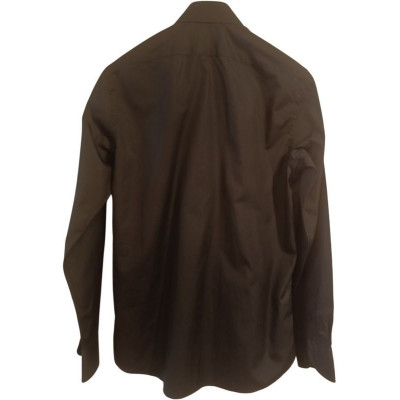 Xacus - Camicia da uomo puro cotone nero manica lunga - Italianfashionglam