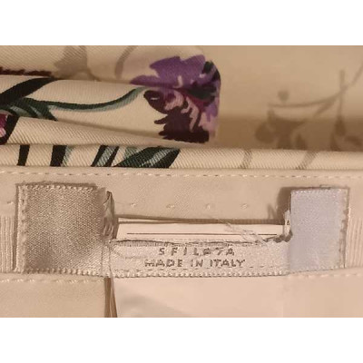 Max Mara - Pantalone gamba dritta in cotone multicolor - Italianfashionglam