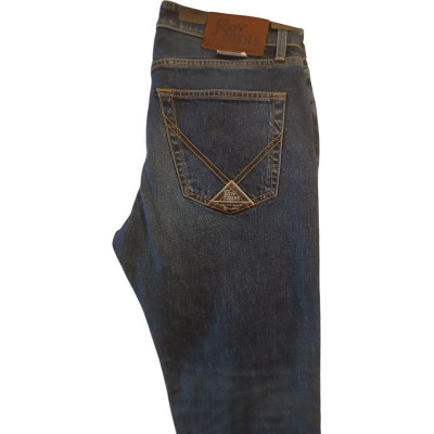Roy Roger's - Blue jeans uomo cotone stretch straight fit 5 tasche - Italianfashionglam