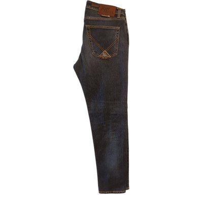 Roy Roger's - Blue jeans uomo cotone stretch straight fit 5 tasche - Italianfashionglam