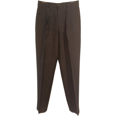 Montana - Pantalone da uomo in lino nero gamba larga - Italianfashionglam