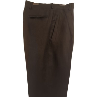 Montana - Pantalone da uomo in lino nero gamba larga - Italianfashionglam