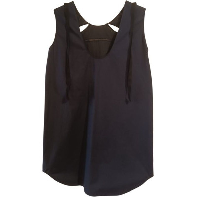 Hache - Canotta lunga da donna in cotone color nero - Italianfashionglam