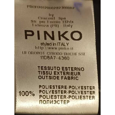 Pinko - Giacca chiodo da donna in pizzo San Gallo di poliestere nero - Italianfashionglam