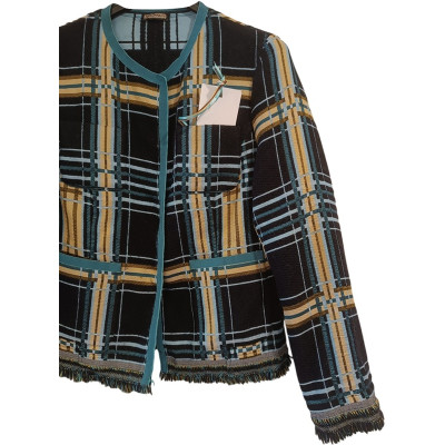 Maliparmi - Giacca da donna in tessuto di lana color blu - Italianfashionglam