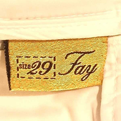 Fay - Pantalone da donna in cotone bianco gamba dritta - Italianfashionglam