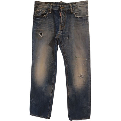 Dsquared2 - Blue jeans da uomo a gamba dritta scoloriti - Italianfashionglam