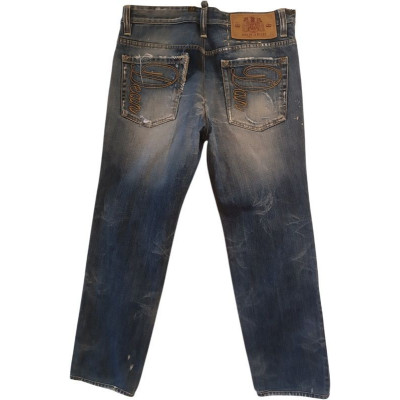 Dsquared2 - Blue jeans da uomo a gamba dritta scoloriti - Italianfashionglam