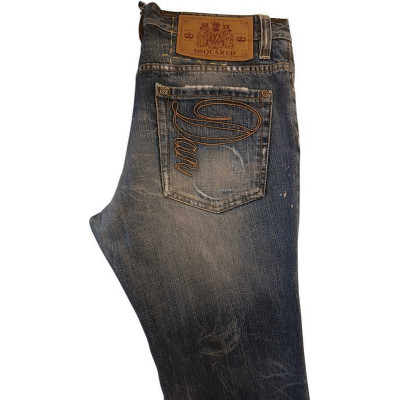 Dsquared2 - Blue jeans da uomo a gamba dritta scoloriti - Italianfashionglam