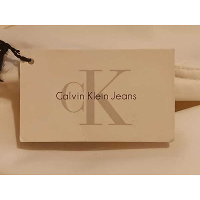 Calvin Klein - Pantalone da uomo in cotone bianco dritti - Italianfashionglam