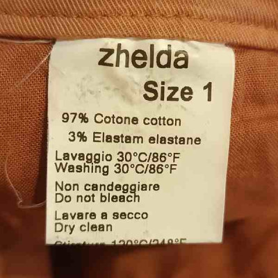 Zhelda - Pantalone da donna in cotone color rosa antico  - Italianfashionglam