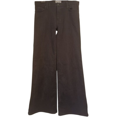 Nili Lotan - Jeans da donna in cotone denim nero a zampa - Italianfashionglam