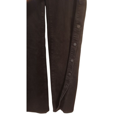Nili Lotan - Jeans da donna in cotone denim nero a zampa - Italianfashionglam