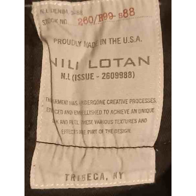Nili Lotan - Jeans da donna in cotone denim nero a zampa - Italianfashionglam