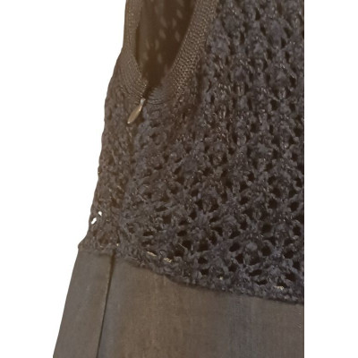 Ermanno Scervino - Abito a maglia cotone e seta blu dark - Italianfashionglam