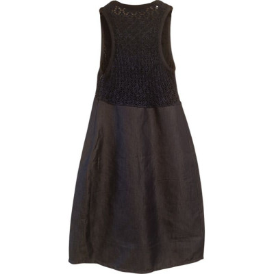 Ermanno Scervino - Abito a maglia cotone e seta blu dark - Italianfashionglam