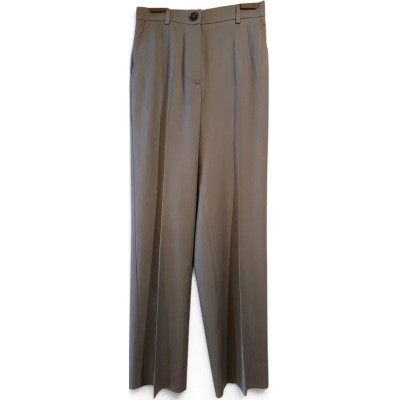 Falconeri - Pantalone da donna in lana blu a gamba dritta - Italianfashionglam