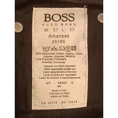 Hugo Boss - Jeans da uomo in cotone grigio dritti 5 tasche - Italianfashionglam
