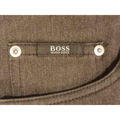 Hugo Boss - Jeans da uomo in cotone grigio dritti 5 tasche - Italianfashionglam