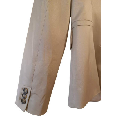 Intrend - Blazer da donna in cotone beige mono bottone - Italianfashionglam