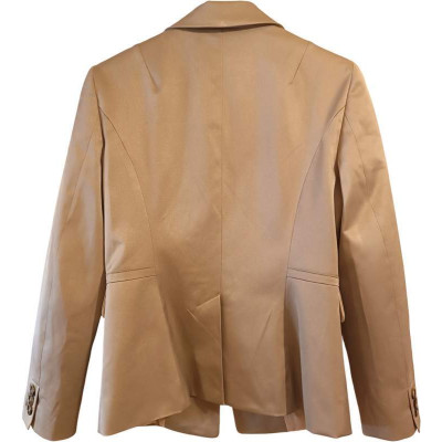 Intrend - Blazer da donna in cotone beige mono bottone - Italianfashionglam