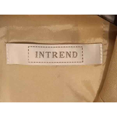 Intrend - Blazer da donna in cotone beige mono bottone - Italianfashionglam